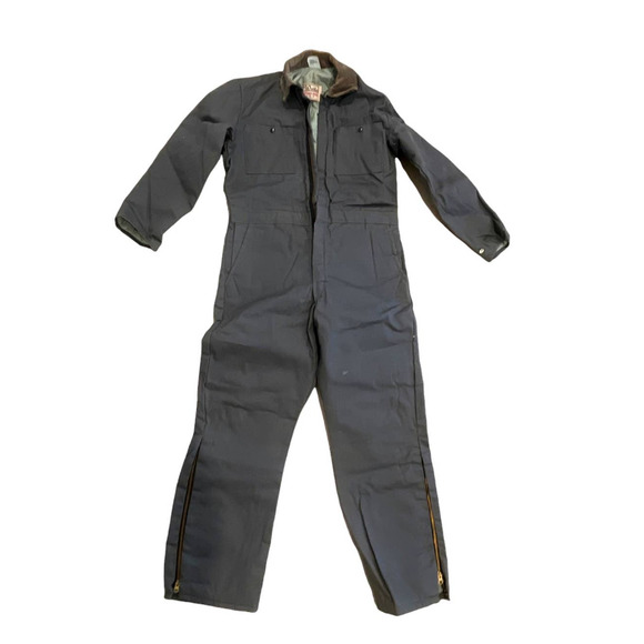 Walls BLizzard Proof Heavy Gray Overalls USA LARGE Regular Insulated Mens